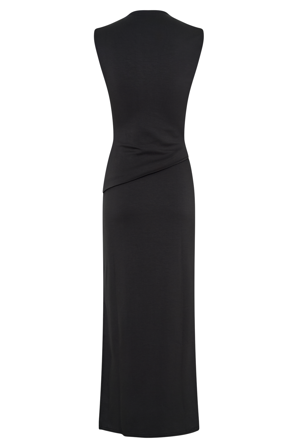 Lorelei Krep Twist Midi Elbise - Koyu Kömür