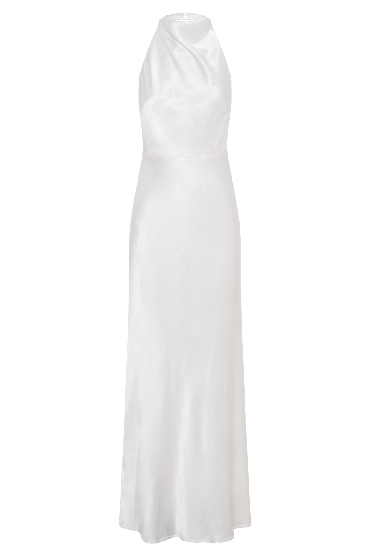 Esther Yanardöner Saten Cowl Maxi Elbise - Fildişi