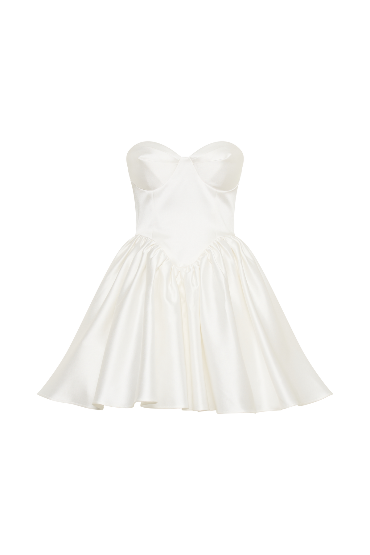 Hollie Yapılı Korse Mini Elbise - Beyaz