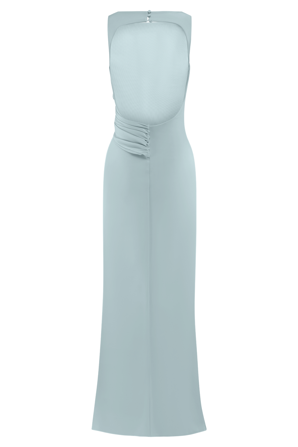 Henley Slinky Drape Maxi Elbise - Soluk Mavi