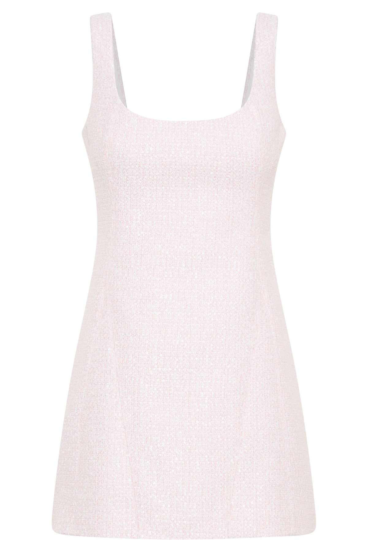 Beth Tweed Mini Elbise - Peri Floss Pembe