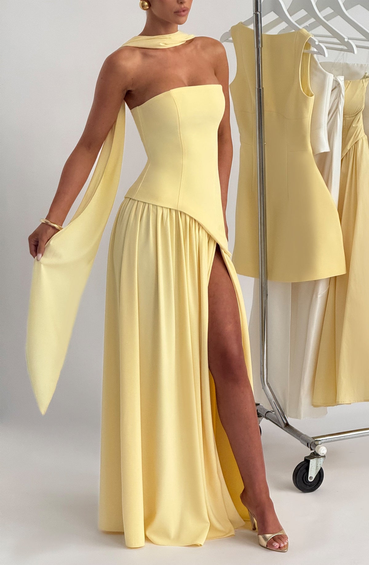 Maliyah Maxi Elbise - Sarı
