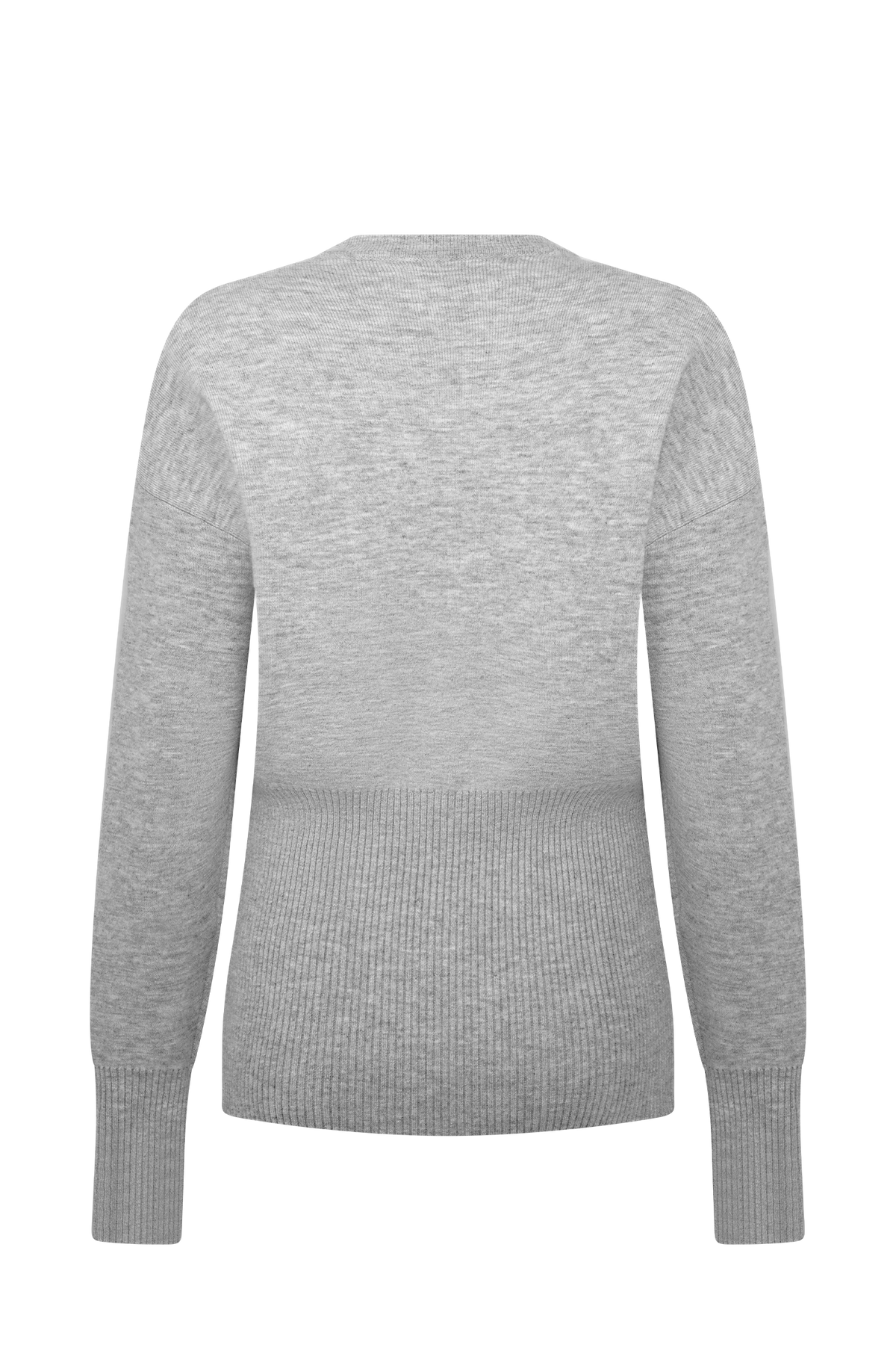 Alexia Düğmeli Oversize Hırka - Gri Marle