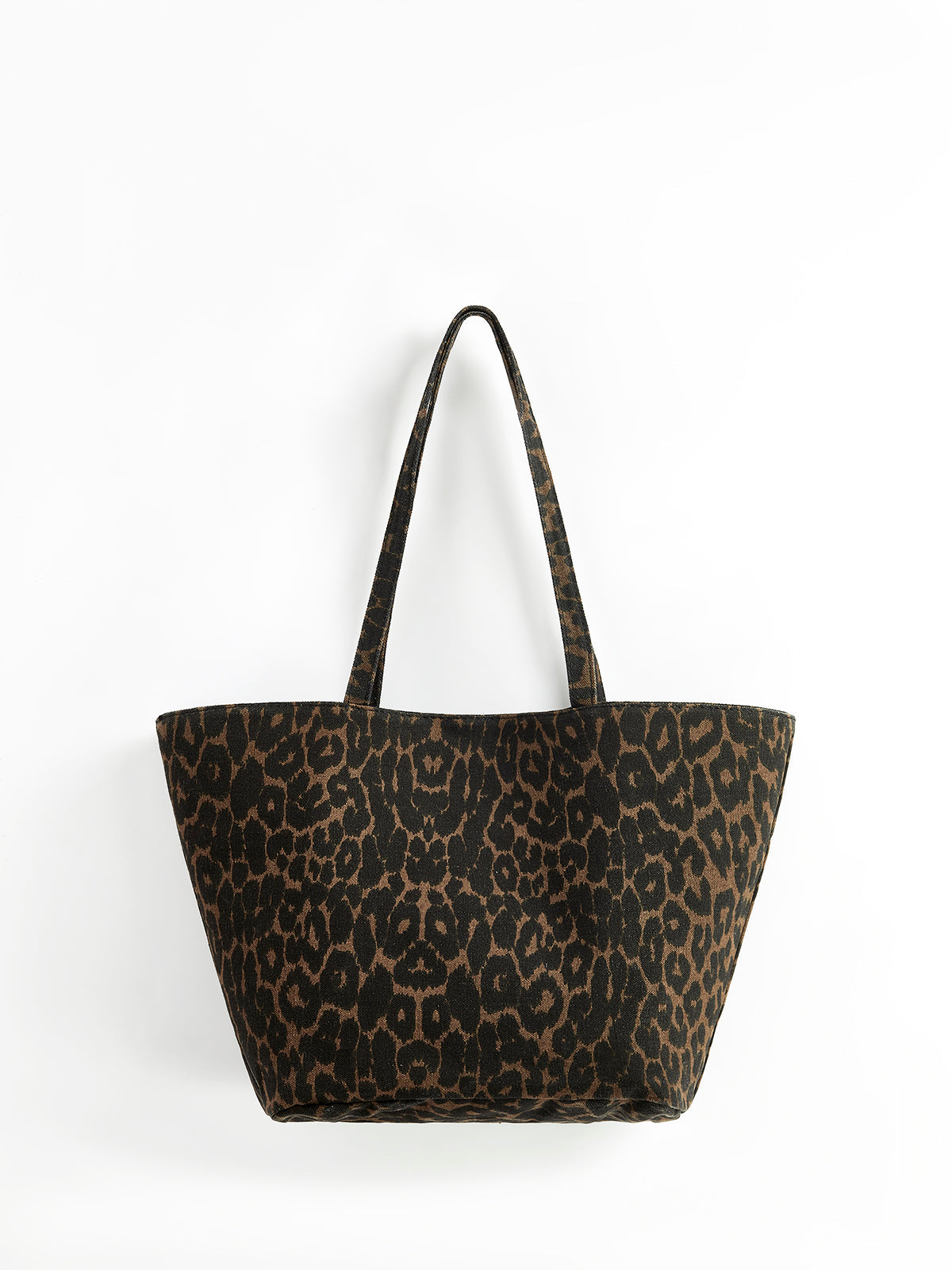 Leopar Desenli Omuz Çantası Kahverengi Normal Fit