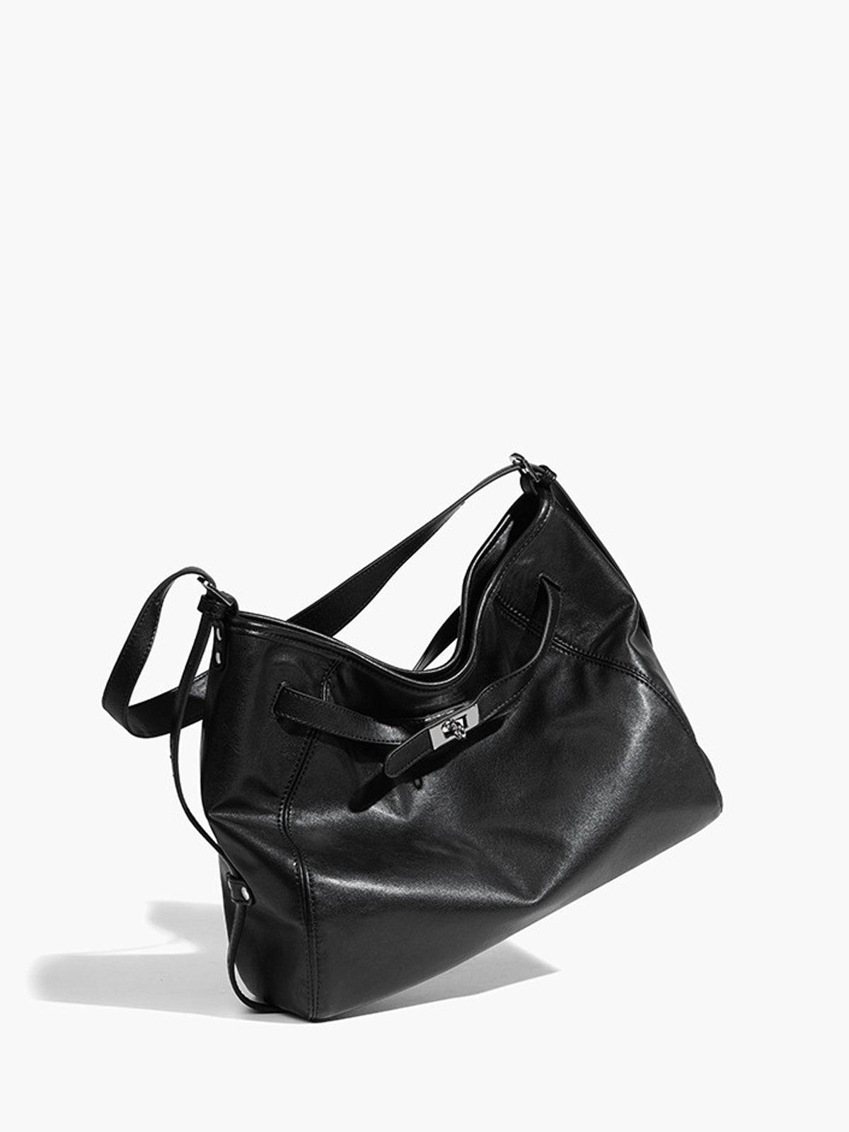 Büyük Kapasiteli Hobo Çanta Siyah Regular Fit