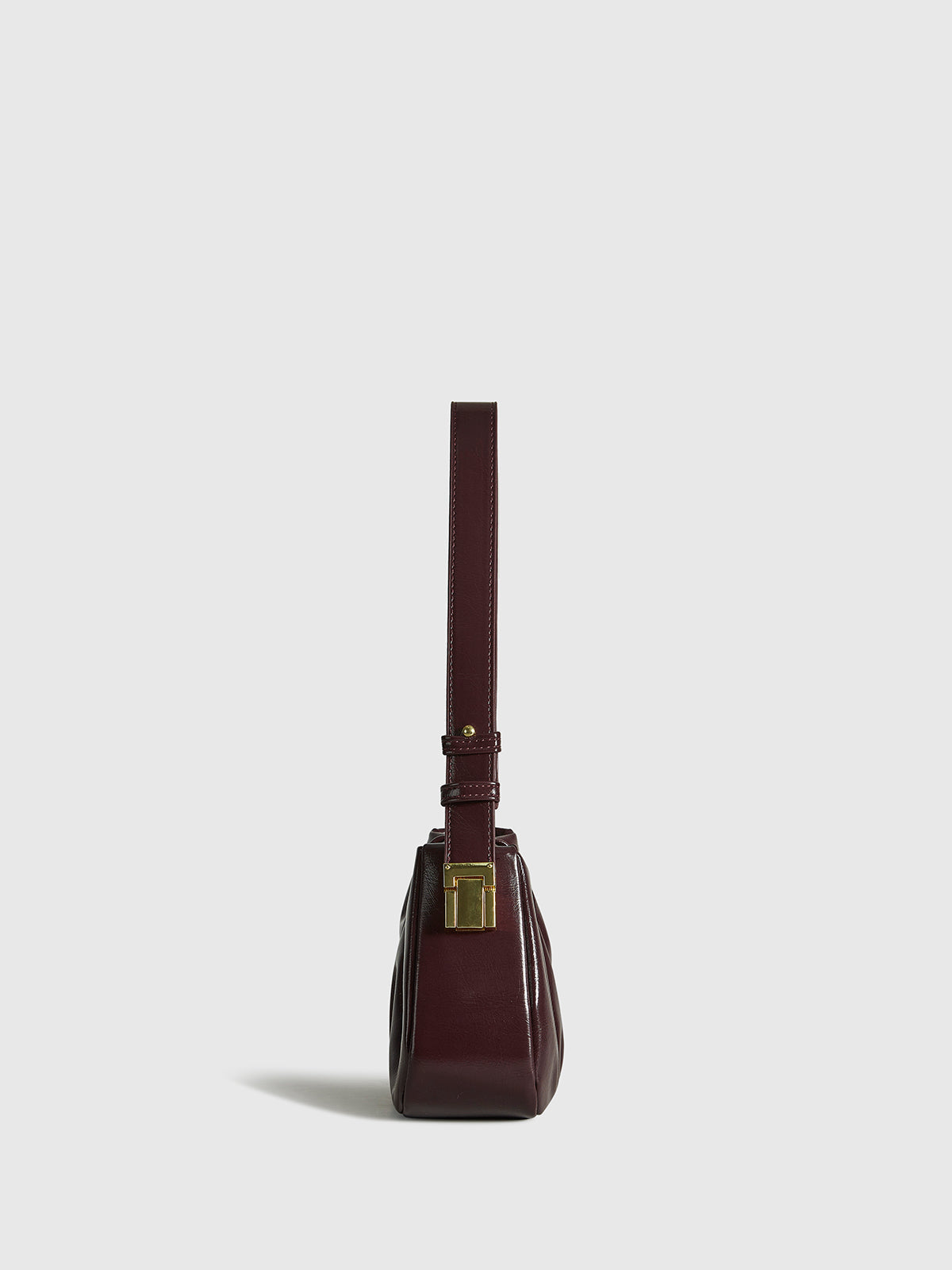Retro Fırfırlı Omuz Çantası Bordo Tek Beden