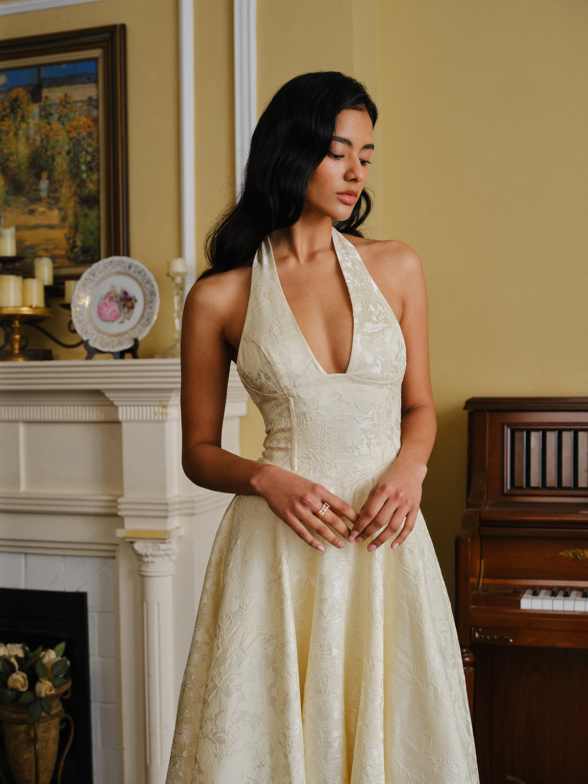 Solana Halter Yaka Maxi Elbise