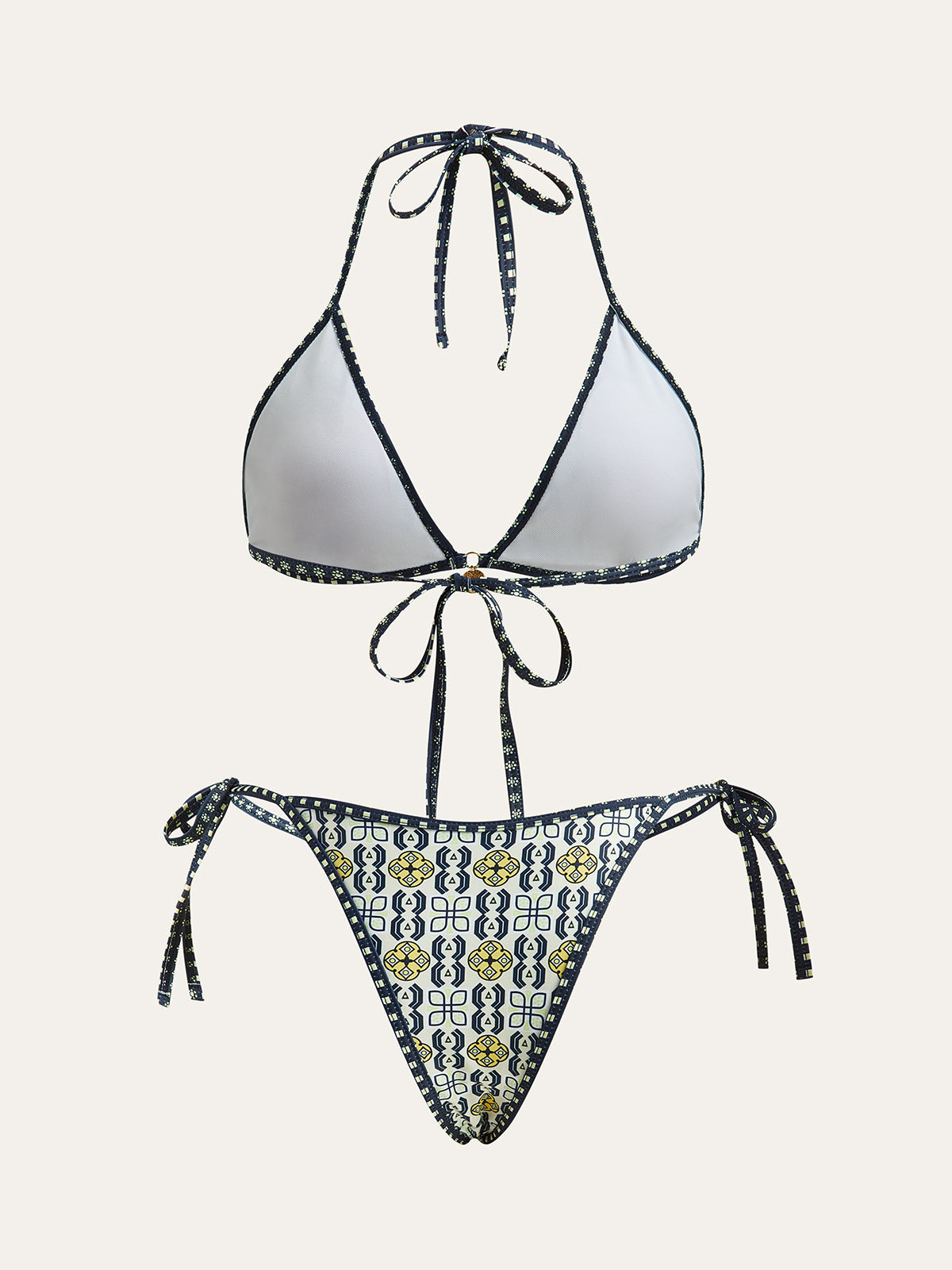 Desenli Halter Bikini Takımı Çok Renkli Jarse