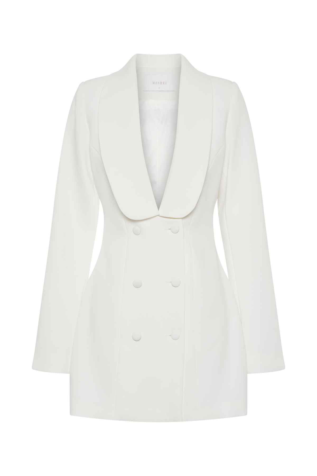 Trinity Krep Blazer Elbise - Beyaz