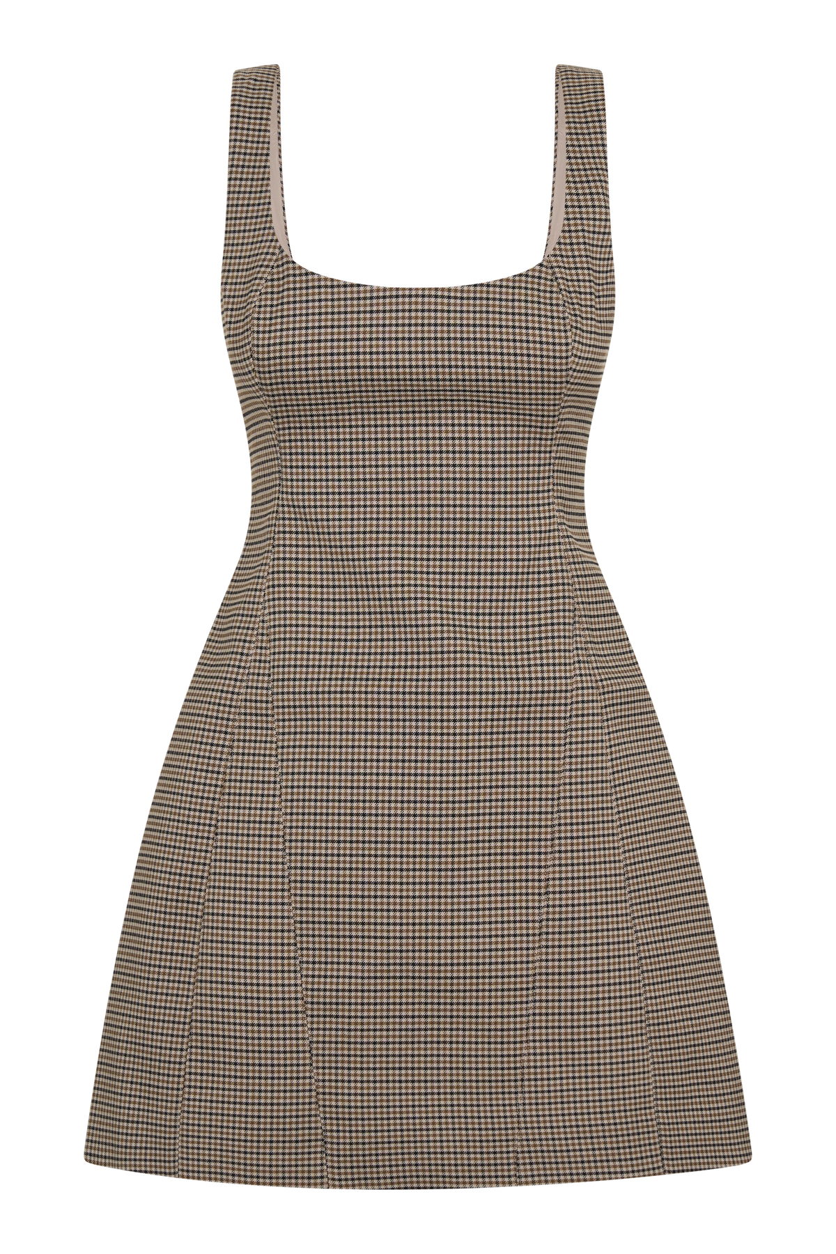 Beth Mini Elbise - Tan Kareli