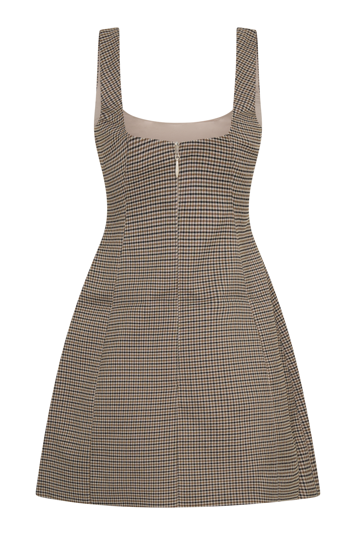 Beth Mini Elbise - Tan Kareli