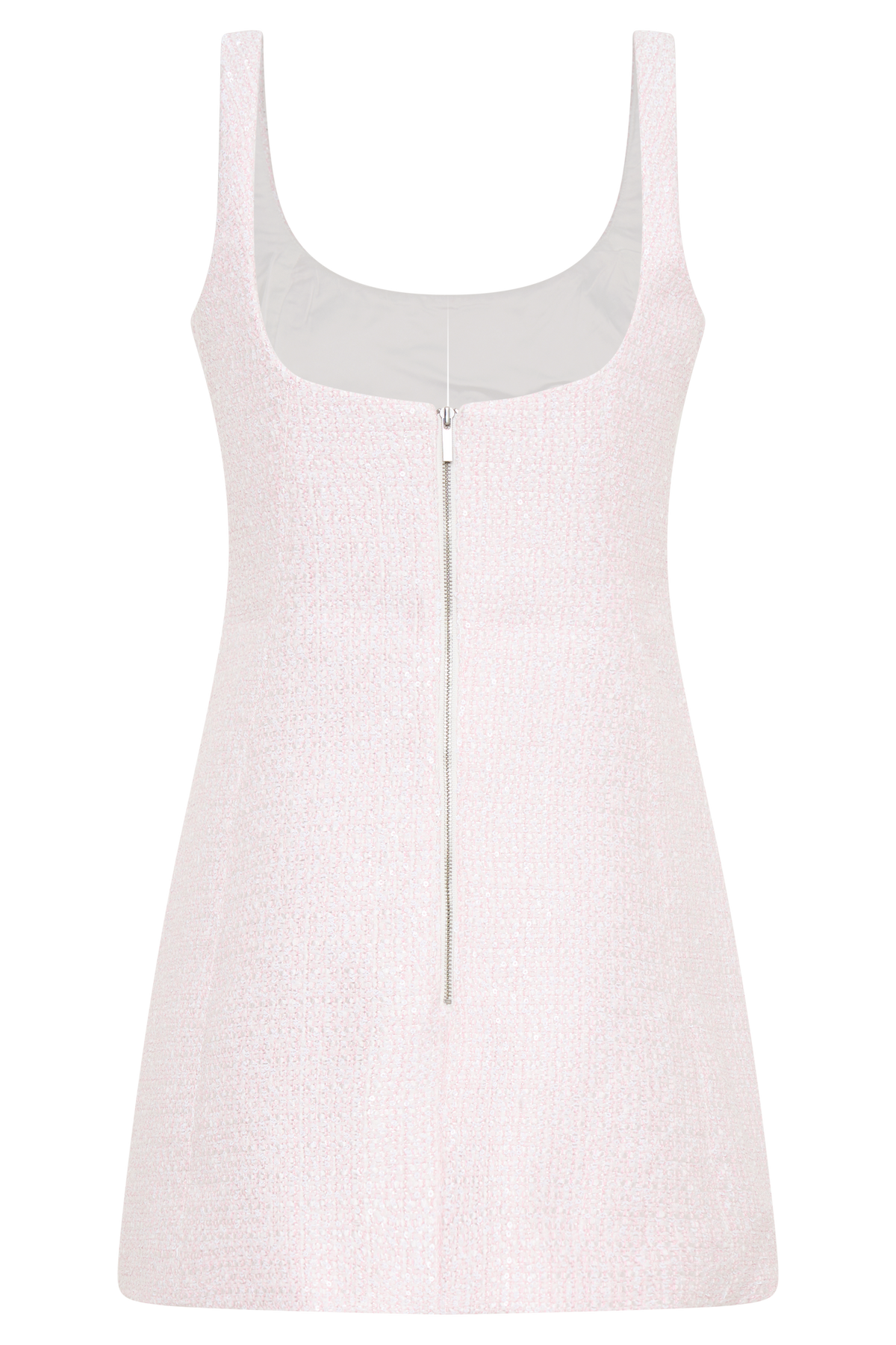 Beth Tweed Mini Elbise - Peri Floss Pembe